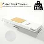 INHABIT UNION White Floating Shelves Set of 2, 35.43in Wall Mounted Display Ledge Shelves for Bedroom Bathroom Living Room an