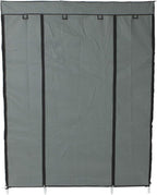 67" Freestanding Closet Organizer,Non-Woven Fabric Closet Wardrobe,Portable Covered Garment Rack,Steel Tube Wardrobe Clothes 