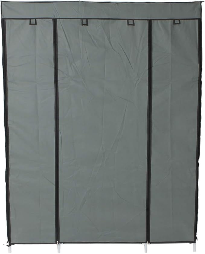 67" Freestanding Closet Organizer,Non-Woven Fabric Closet Wardrobe,Portable Covered Garment Rack,Steel Tube Wardrobe Clothes 