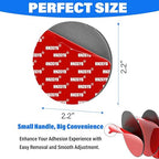16Pcs Heavy Duty Round Dash Cam Adhesive Pads, 248°F Heat Resistant Double Sided Mounting Gel Pads, Adhesive Pads for Dash Cam Mount for Windshield, Dashboard, GPS, and Camera Holders
