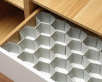 Drawer Splitter 16-piece Set Adjustable Honeycomb Organizer Tie Sock Organizer Underwear Panties Cosmetic Sorter (Grey)