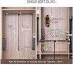 brand Wardrobe lift clothes rack,Pull Down Closet Rod for Hanging Clothes, Retractable Wardrobe Hanger for Cabinet, Aluminium