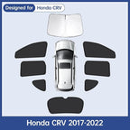 8pcs Car Window Shades for Honda CRV 2017-2022, Full Car Window Covers for Privacy, Sunshades for CRV Front Rear Windshield Side Windows to Block UV and Protect Privacy