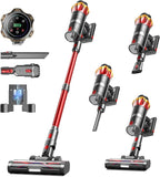 Cordless Vacuum Cleaner, 650W/55KPa 70Mins Vacuum Cleaners for Home, Self-Standing Stick Vacuum with Anti-Tangle Brush & OLED