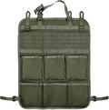 Tactical Molle Panel Car Seat Back Organizer, Waterproof Car Front Seat Protector with Multiple Pockets, Universal Kick Mat for Kids/Pets, Vehicle Backseat Storage Bag for Most Cars (Green)