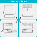 REALINN Under Sink Organizer, Pull Out Cabinet Organizer 2 Tier Slide Out Sink Shelf Cabinet Storage Shelves, Storage for Kit