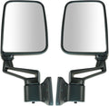 TRQ 2 Piece Driver and Passenger Side Mirror Assembly Set Manual Folding Manual Adjustment Non-Heated No Memory Black Compati
