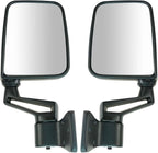 TRQ 2 Piece Driver and Passenger Side Mirror Assembly Set Manual Folding Manual Adjustment Non-Heated No Memory Black Compati