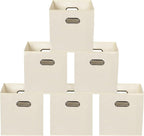 Yunkeeeper storage bins Cubes, Fabric Cube Organizer with Handle, Foldable Cube Bins for Cloth or Accessary Storage, 11x11x11