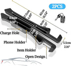 Brown Car Seat Gap Filler Organizer 2Pack, Inserts Blocks Gap Between Seats Console Organizer, Universal Multifunctional Seat Gap Organizer with Phone Holder & Charge Hole,Car Interior Accessories