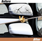 OWITAI Compatible with Honda Fit/Jazz Right Passenger Side Mirror Cap Cover 2009 2010 2011 2012 2013, White Door Rearview Mirror Cover Replacement Without Turn Signal Light for Fit/Jazz