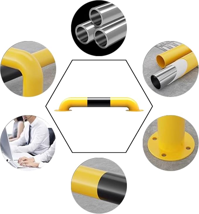 Steel Pipe Parking Stopper for Garage, Car Blocker, Garage Parking Aid, for Various Car Parking(100cm/39.3in)