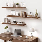 Vivelove 10 Inch Deep Floating Shelves 30 inch Long, 30 x 10 Wide Wall Shelves with Invisible Brackets, for Bedroom Bathroom 