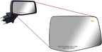 Replacement Passenger Right Side Mirror Glass Heated with BLIS(BLind Spot Light) and Back Plate for Chevrolet Silverado GMC Sierra from 2019 to 2023