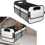 Car Trunk Organizer, Collapsible Sturdy Multi-Compartment Vehicle Cargo Storage Bag, Removable Automotive Trunk Organization