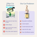 CANDECraftCo Car Air Hanging Fragrance Oil, Car Auto Freshener for Essential Oils, Scents Fragrance Aromatherapy Automobile D
