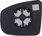 TRQ Passenger Side Mirror Glass with Backing Plate Non-Heated Compatible with 2013-2016 Nissan Pathfinder NI1325118