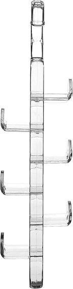 Spectrum Closet Handbag Organizer 6 Hook Hanging Purse Storage for Closet Wardrobe, Acrylic Handbag Storage Hook Closet Rod H