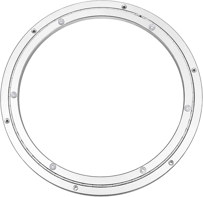MECCANIXITY Aluminum Lazy Susan 24 Inch Muffler Turntable Ring Large Bearing Metal Rotating Turntable Bearings Swivel Plate H