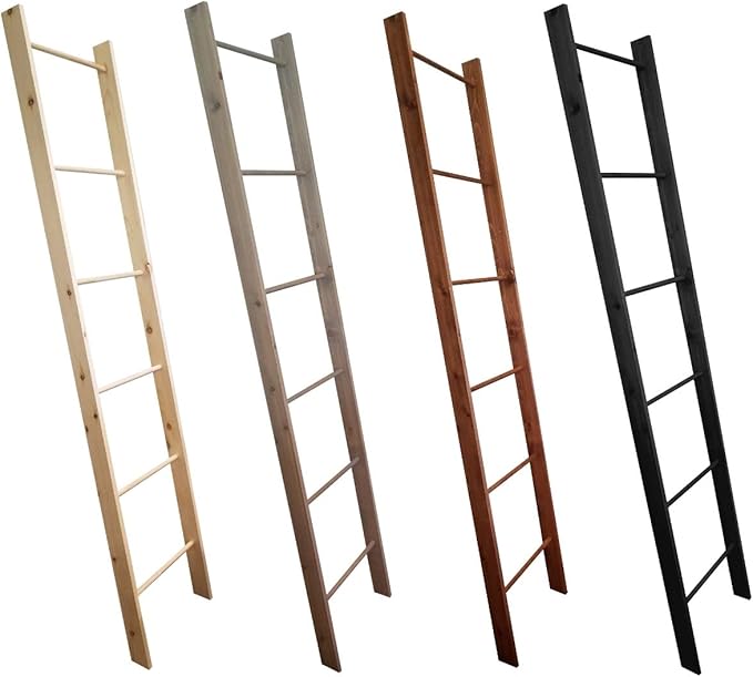 Decorative Blanket Ladder- 4FT 5FT 6FT 7FT and 8FT Tall Quilt Ladder Rack
