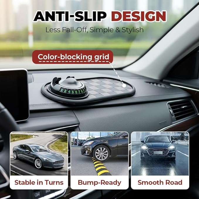 Mobile Phone Bracket Anti-Slip Mat, Car Anti Slip Mat Phone Holder for Dashboard, Multifunction Car Dashboard Mat with Tempor
