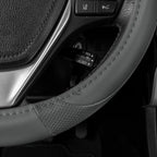 Motor Trend Perforated Microfiber Leather Steering Wheel Cover for Cars Trucks SUVs Vans, Sporty Racing Improved Grip Anti-Fa