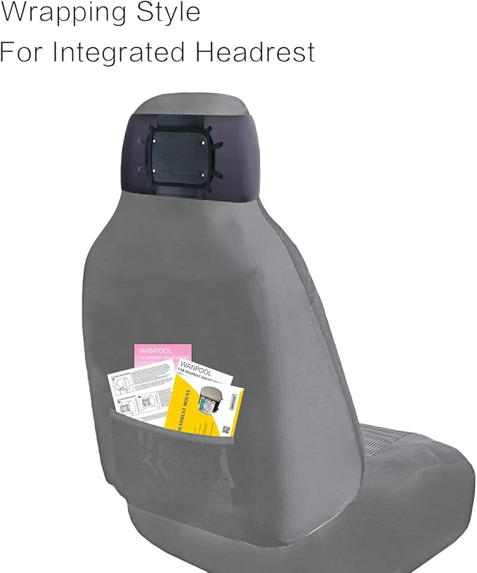 Car Headrest Holder Swivel Car Headrest Mount Silicon Holder for 7-10 Inch Fire Tablets