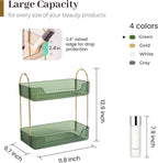 Aveniee Bathroom Counter Organizer, 2 Tier Perfume Skin Care Countertop Storage Shelf, Vanity Makeup Tray for Cosmetic Skinca