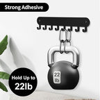 2 Pack Key Holder for Wall,Key Hooks with 8 Hooks,Key Rack for Wall No Drill for Living Room, Kitchen, Bathroom, Garage (Blac