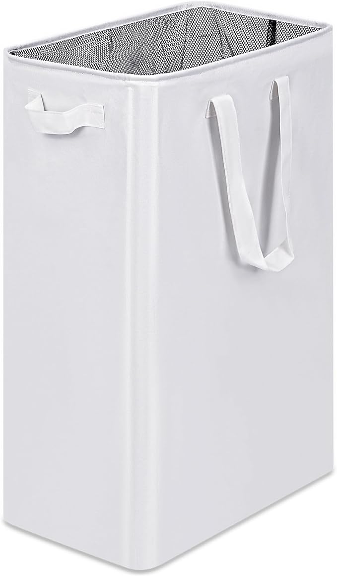 efluky Slim Laundry Basket, Narrow Laundry Hamper with Handles, Collapsible Dirty Clothes Hamper, Tall Laundry Bin for Laundr