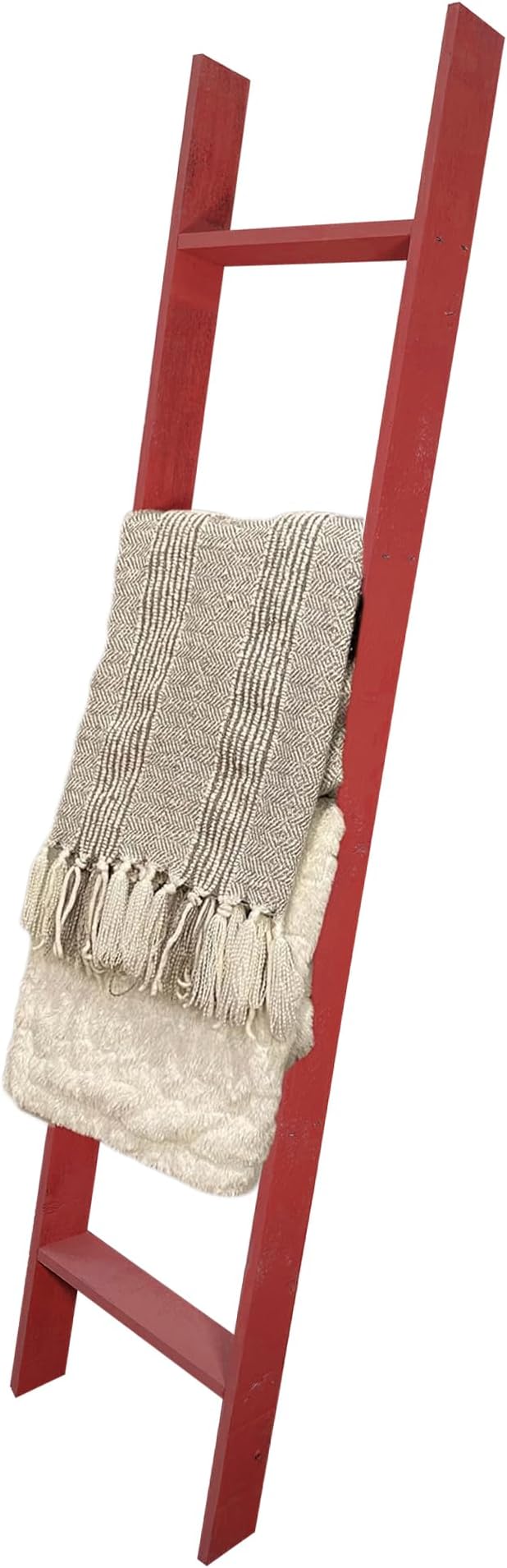 BARNWOODUSA Throw Blanket Ladder – Fully Assembled Reclaimed Wood – Rustic Decorative Ladder for Towels, Quilts, & More – Per