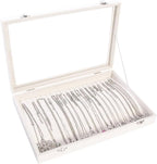 Coward 20 Hooks Necklace Organizer Jewelry Box, Dustproof Necklace Display Holder Case, Beige Velvet Necklace Display Tray Ca