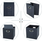 STOREONE Fabric Storage Bins Cubes Baskets Containers-(11X11X11) with Dual Handles Cube Storage Organizer Bins for Shelf Clos