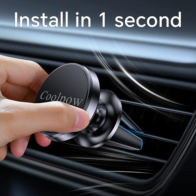 【2-Pack】 Car Vent Magnetic Phone Mount[ Easily Install ] Reusable Magnetic Phone Holder for car Vent air[ Strong Magnet ] [ 360° Rotation ] Fit for iPhone 17 Pro Max 16 15 Samsung & All Cell Phone