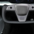 MEWANT Hand Stitched Tesla Model S Yoke Steering Wheel Cover Wrap for Tesla Model S 2021-2023 / Model X 2021-2023 Tesla Yoke Steering Wheel Accessories