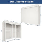 Ulif E12C Pro Heavy Duty Closet Organizer System，Freestanding Clothing Racks for Hanging Clothes，Adjustable Garment Rack 71"W