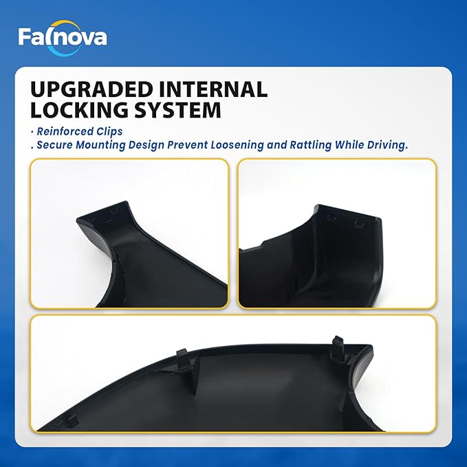 Left Rearview Mirror Cover Bracket, Compatible with Tesla Model 3 2017-2024, Side Mirror Base Cover Replacement Part, Suitable for Tesla Model 3 Accessories（Black）
