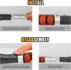 27" Snow Brush and Ice Scrapers for Car Windshield and Window, Detachable Winter Snow Remover Ice Shovel Tool with Ergonomic Foam Grip & No Scratch Bristles, Car Accessories for Truck SUV (Orange)