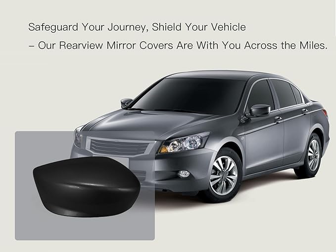 Driver Left Side Mirror Cover Cap Compatible with Honda Accord 2008-2012 Glossy Black