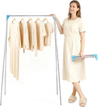 Twist-to-Lock Portable Clothes Drying Rack, Foldable Garment Rack for Travel, Dance Competitions, Collapsible Hanging Rack fo
