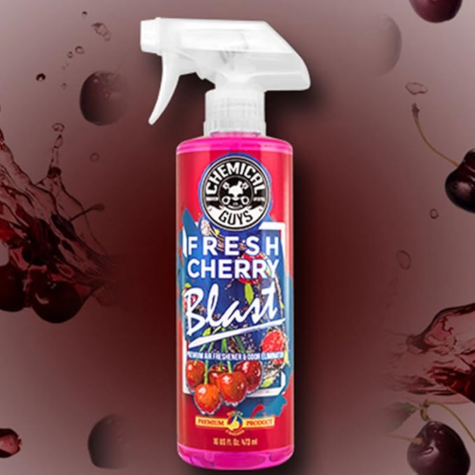 Chemical Guys AIR22804 Fresh Cherry Blast Premium Air Freshener & Odor Eliminator, (Great for Cars, Trucks, SUVs, RVs, Home, 