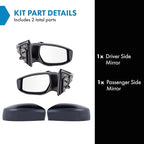 TRQ Driver & Passenger Side Power Heated Mirror Set Paint to Match Compatible with 2013-2019 Nissan Sentra NI1320262 NI132028