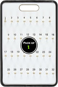 MICRO TEC Masonite Key Holder Wall Mount with 32 Spring-Lock Hooks 13-1/2" × 20" – Wall Mounted Key Organizer Board with Meta