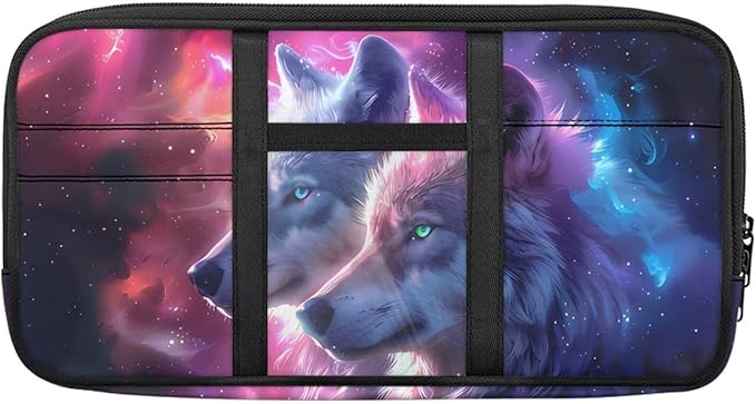 Wolves Car Sun Visor Bag Vehicle Visor Storage Pouch Fits Most Cars,Suvs,Jeeps,Trucks Auto CD Holder with Multi-Pocket