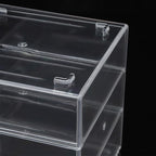 AJIODA Makeup Drawer Organizer Box with 3 Drawers, Acrylic Cosmetic Display Case Vanity Organizer Jewelry Storage Box Stackab