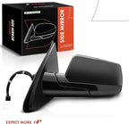 A-Premium Driver Side Power Door Mirror - Compatible with 2015-2020 Chevrolet Tahoe Suburban GMC Yukon XL - Heated Power Folding Black Outside Rear View Mirror w/Turn Signal and Blind Spot Detection
