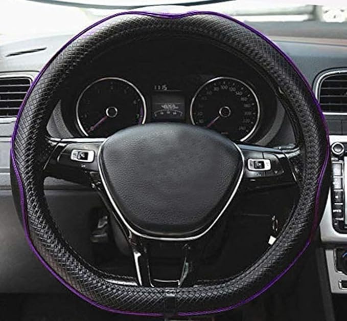 Mayco Bell Flat Bottom Steering Wheel Cover Anti-Slip,Safety,Soft,Breathable,Durable,Full Surround,Comfortable Grip Microfibe