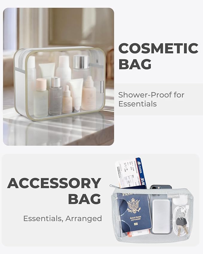 Percover Compression Packing Cubes 10-Piece Set, Packing Cubes Compression for Travel with Toiletry Bag, Laundry Bag & Shoe B