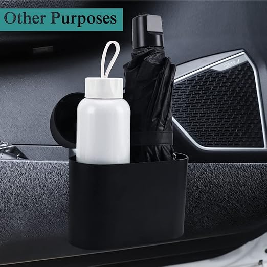 Accmor 2 Pack Car Trash Can with Lid, Mini Auto Dustbin, Leakproof Vehicle Garbage Bin with 90pcs Trash Bags, Multipurpose Interior Accessories Storage Container Cute Garbage Bin for Car, Office, Home