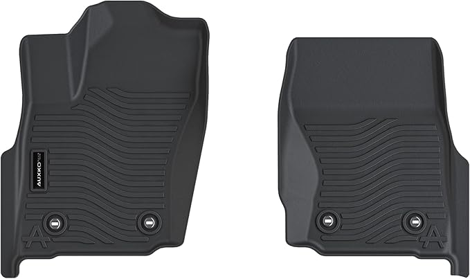 Auxko All Weather Floor Mats Fit for Toyota Tacoma 2024 2025 Double & Access Cab XtraCab Front Row (Only for Automatic include Hybrid and Gas) TPE Trunk Liner Tacoma Accessory Odorless Anti-Slip Black